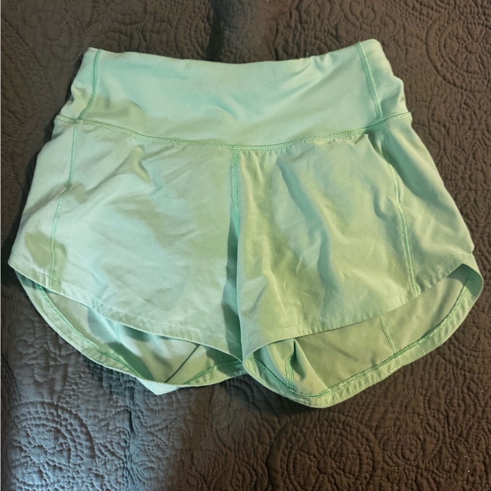 Lululemon Athletica Light Green Athletic Shorts